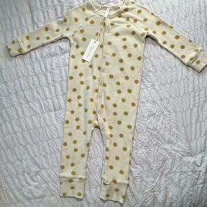 Rylee + Cru Charming Cream and Gold Kids Footie by